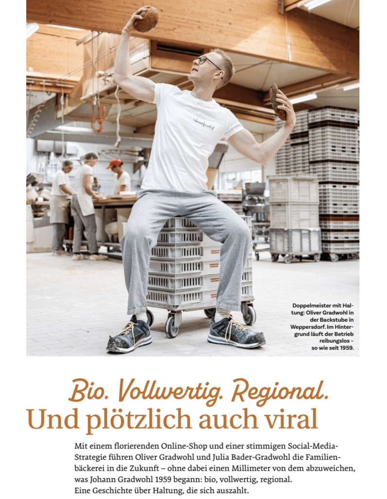 Titelstory Gradwohl - Social Media Erfolg